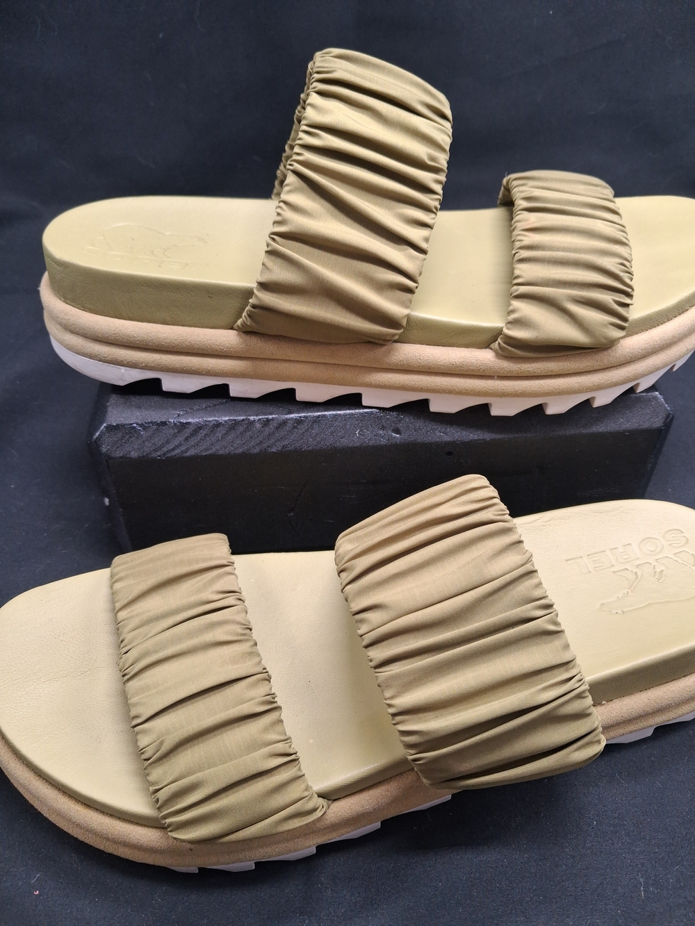 Sorel Olive Green Roaming Double-Band Slide Sandals